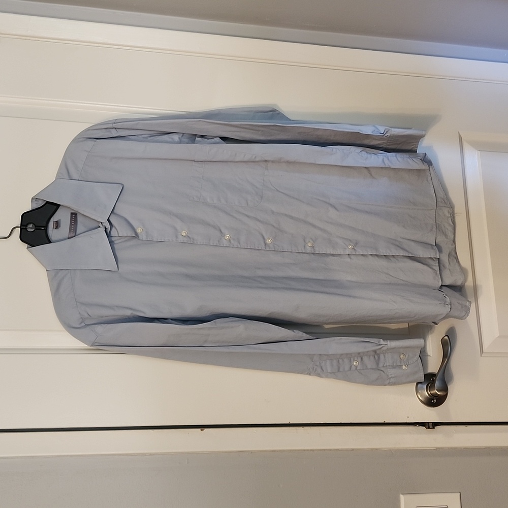 Geoffrey Beene Baby Blue Men's Dress Shirt Size L